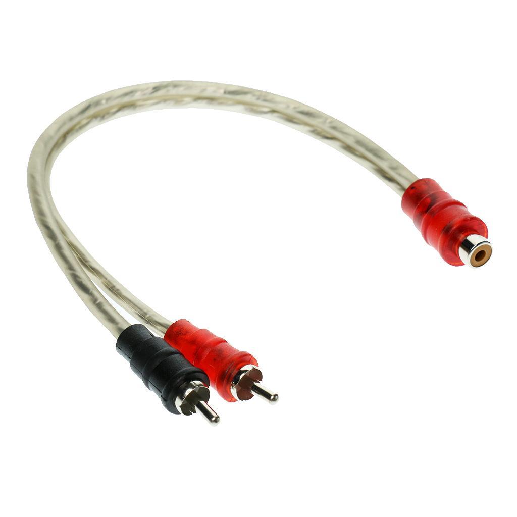 Car Vehicle Stereo Audio Cable Aux Cord 1 Male to 2 Female