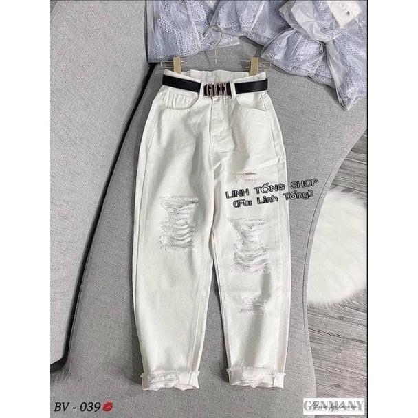 Quần baggy jean rách , baggy bò rách