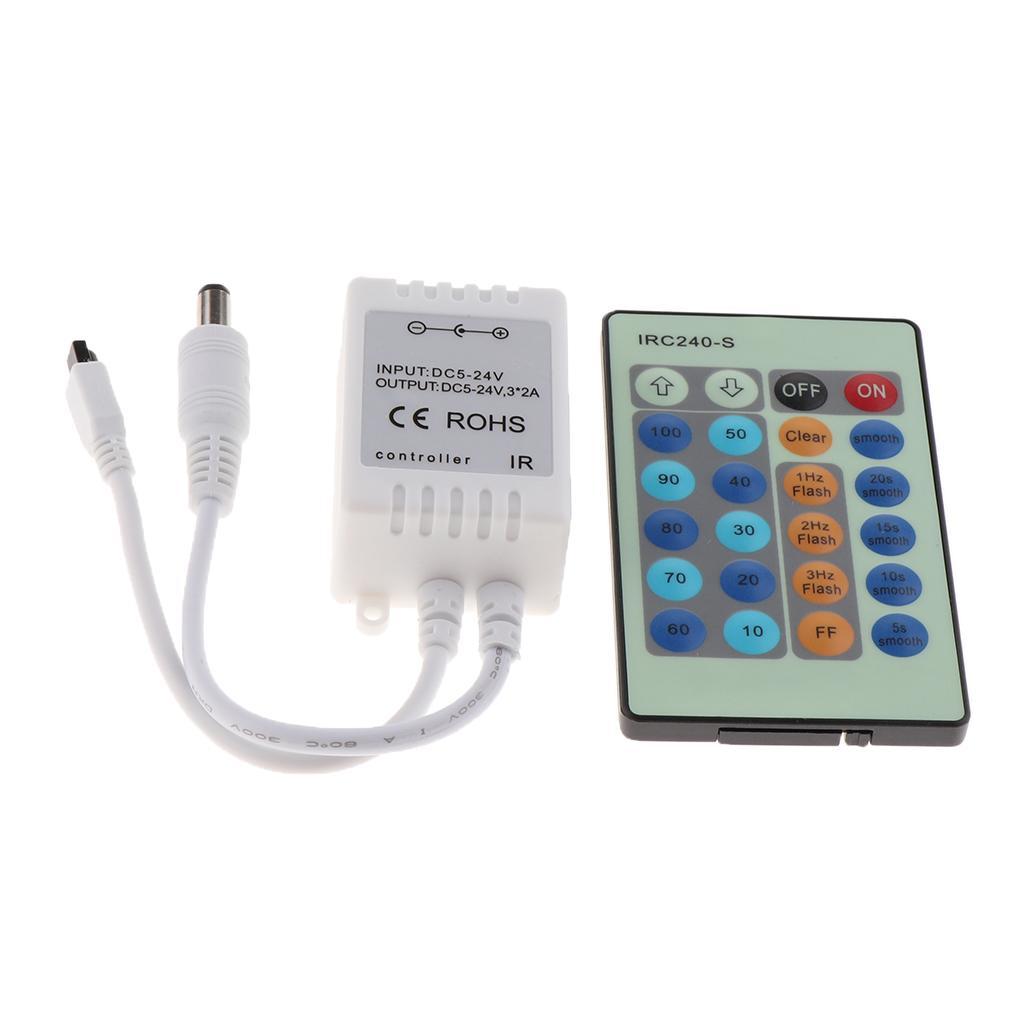 24 Keys Mini Wireless Remote LED Controller Infrared RGB Strip Controller
