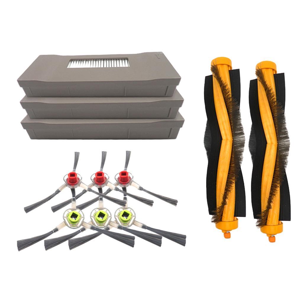 3 Arm Side Brush Main Brush Filter Accs for  Robotic Vacuum Cleaner