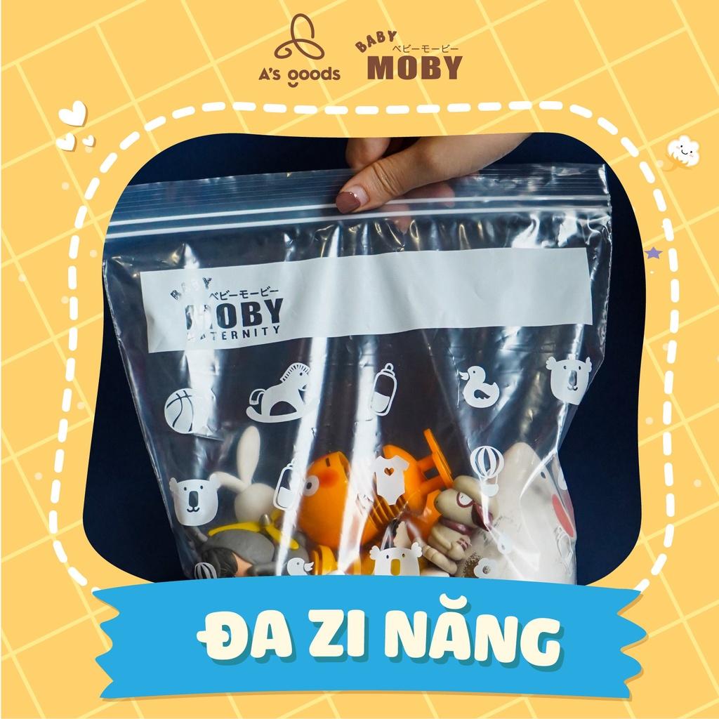 Túi zip đa năng Moby,hàng có sẵn,chính hãng, giúp Mẹ khăn gói quả mướp nhanh gọn