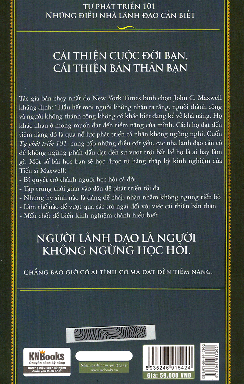 Tự Phát Triển 101 - Những Điều Nhà Lãnh Đạo Cần Biết (Cào Tem Theo Hướng Dẫn Và Nhập Mã Để Nhận Quà Tặng)