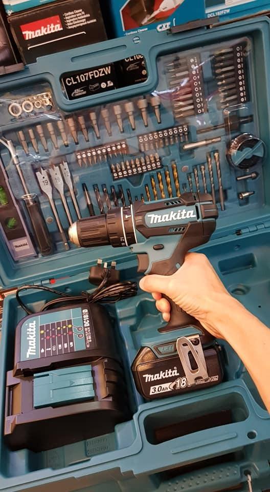 MÁY KHOAN BÚA, VẶN VÍT DÙNG PIN 18V MAKITA DHP482SFX6- HÀNG CHÍNH HÃNG