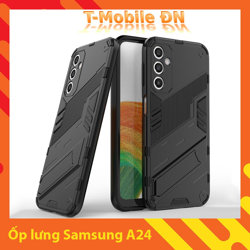 Ốp lưng cho Samsung A24, Ốp chống sốc Iron Man PUNK cao cấp kèm giá đỡ cho Samsung A24