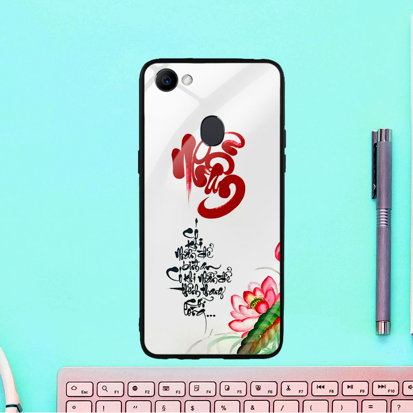 Ốp Lưng Kính Cường Lực cho điện thoại Oppo F7 - Nhẫn