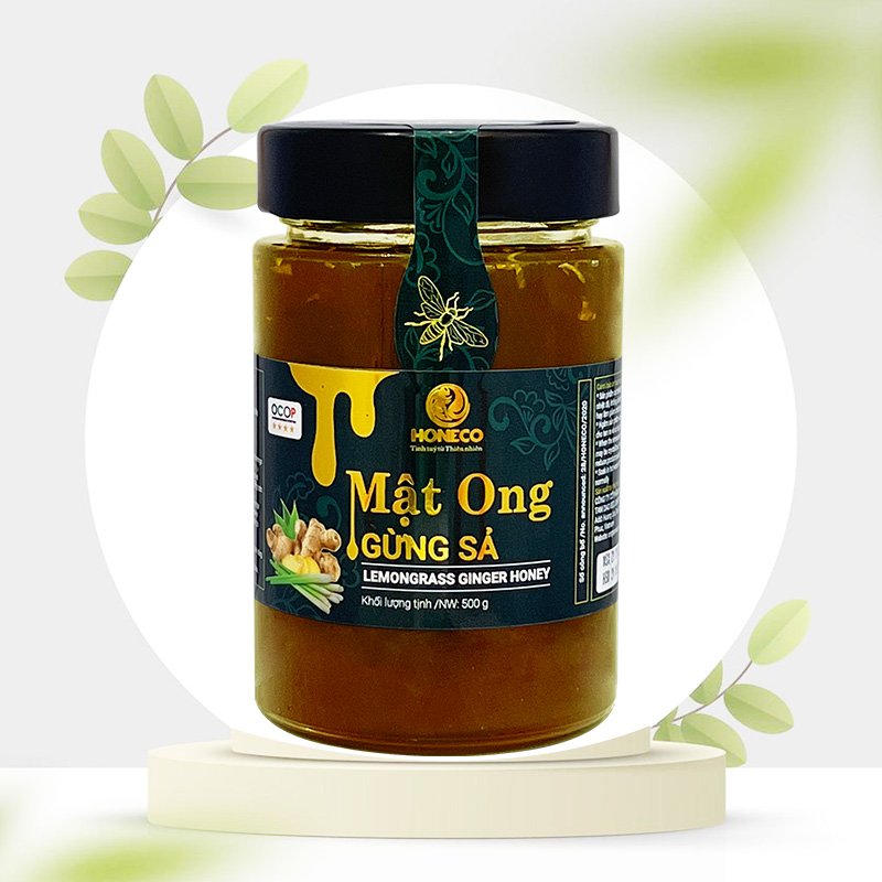 Mật ong Gừng Sả Honeco 500g