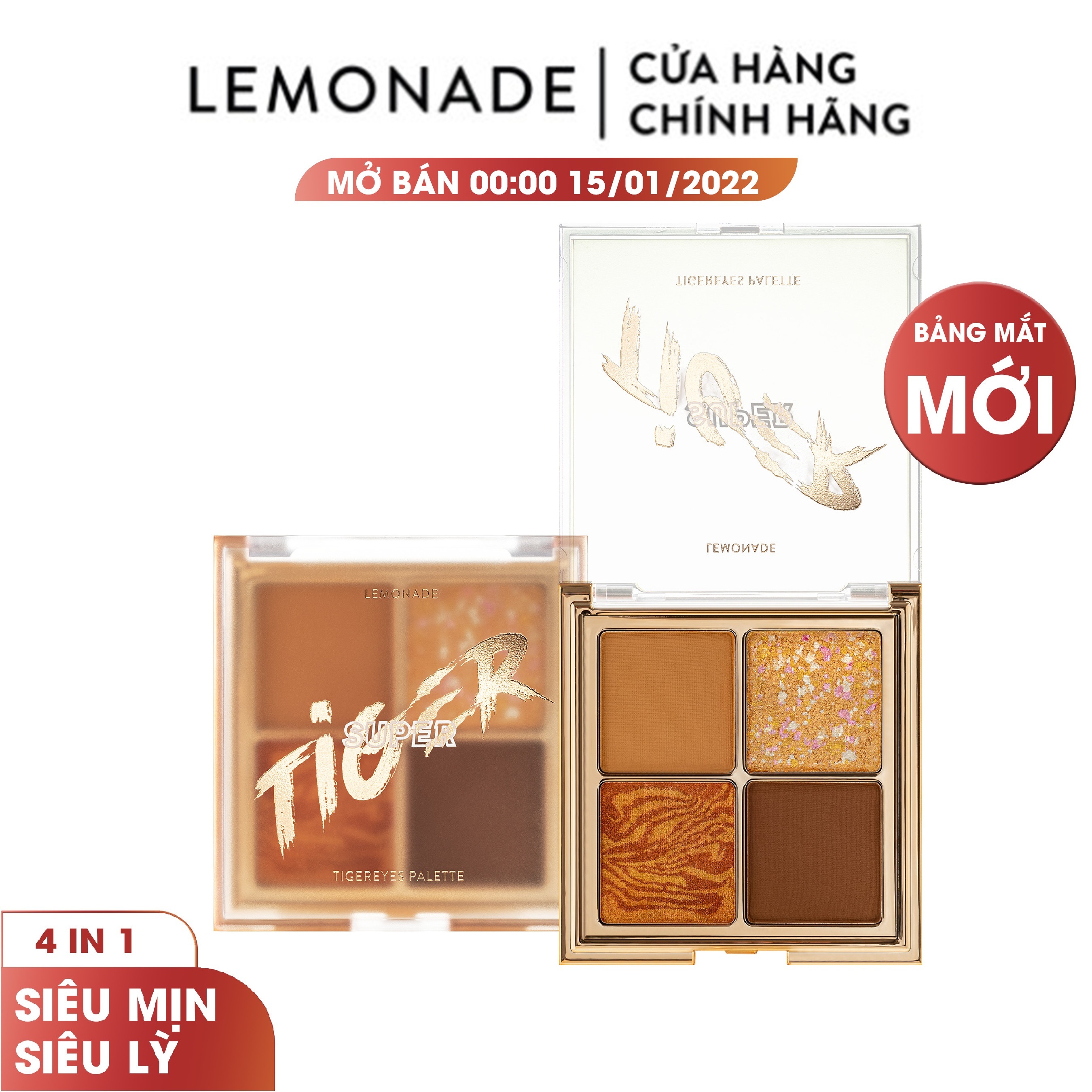 Bảng phấn mắt Lemonade SuperTiger Eyeshadow Mini Palette 8.8g