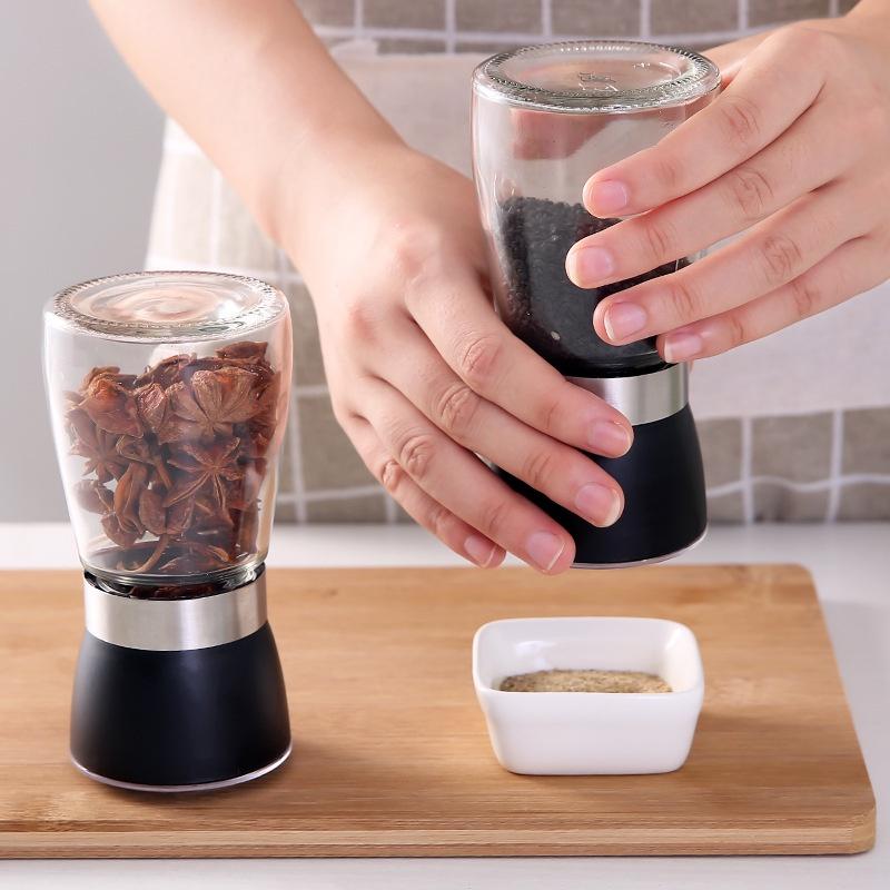 Dụng Cụ Xay Tiêu Thủy Tinh, Cối Xay Tiêu Mini, Lọ Xay Tiêu Tiện Lợi