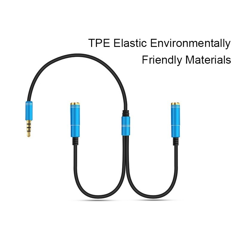 Cáp chia 2 cổng Audio 3.5mm 1 đầu đực ra 2 đầu cái 20cm AV123 10532 Cáp chia Jack 3,5mm dương ra 2 đầu âm 3,5mm Cáp âm thanh 3.5Mm Màu dài Av141-30618 – Hàng Nhập Khẩu