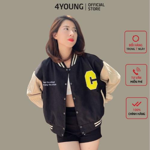 Áo khoác bomber nữ croptop dang lửng