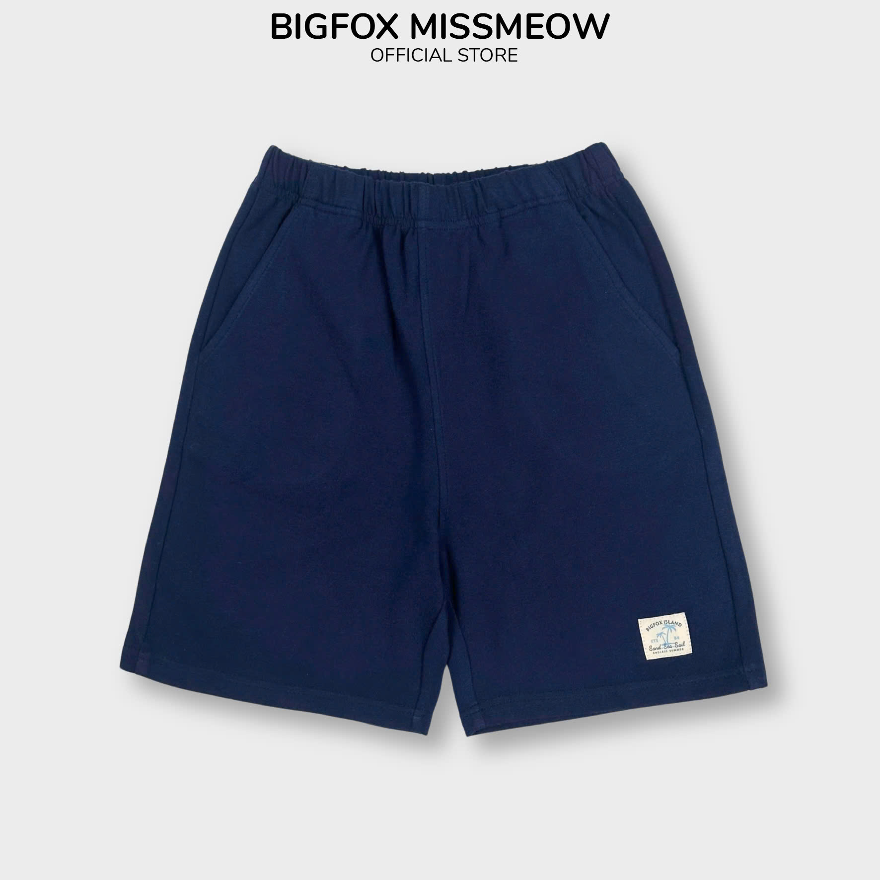 Quần sooc cho bé trai Bigfox Miss Meow shorts đùi chất cotton size đại 3,7,9,11 tuổi 30kg 40kg