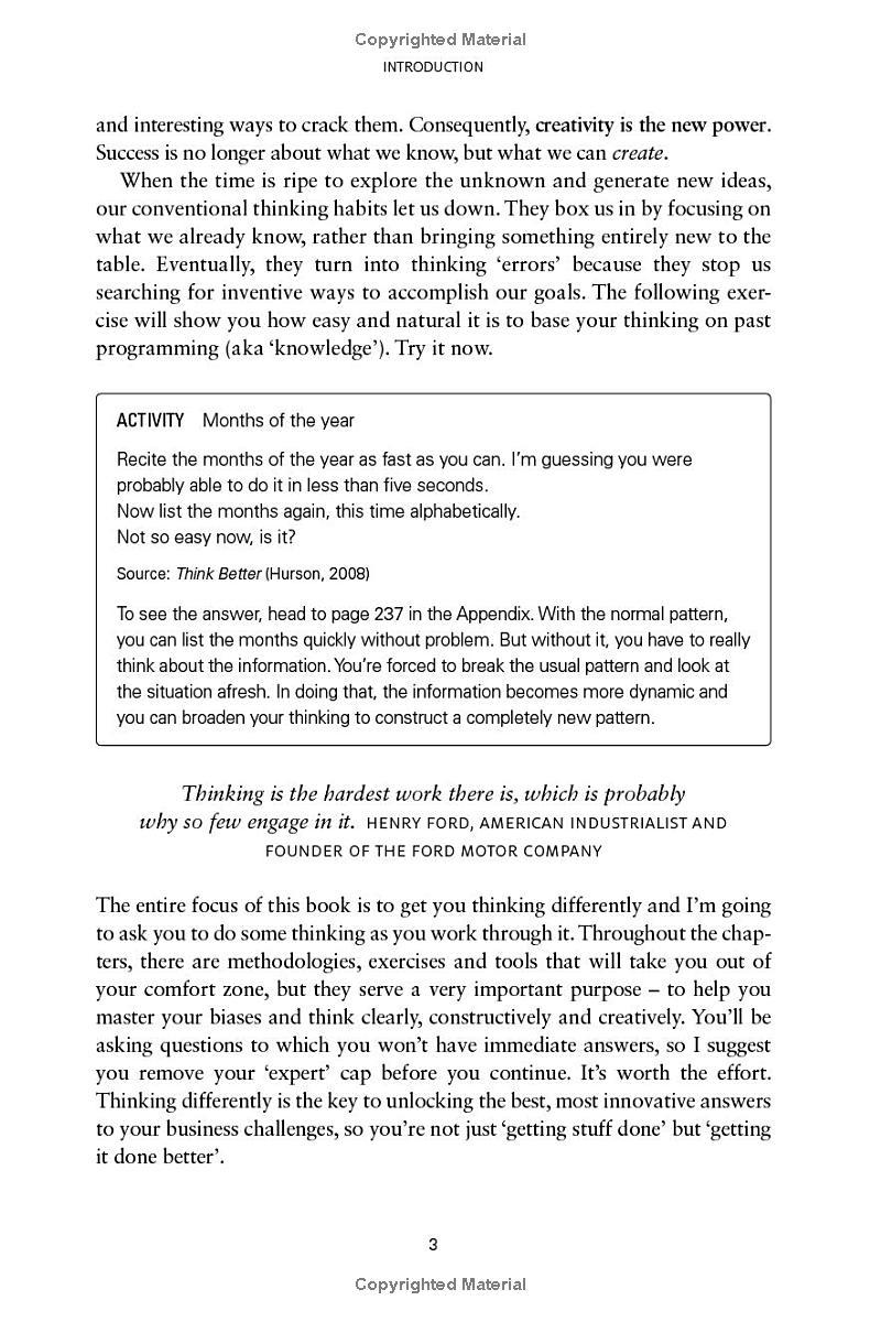 The Creative Thinking Handbook - Your Step-By-Step Guide To Problem Solving In Business