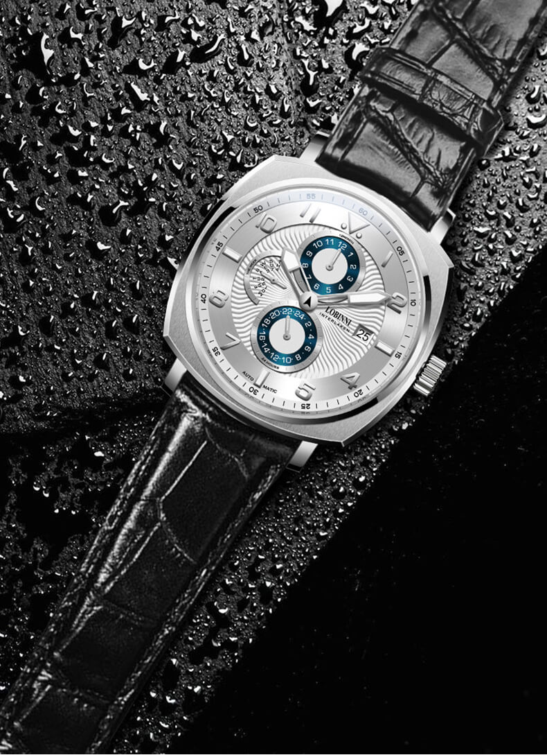 Đồng hồ nam Lobinni No.16053-7 Chính Hãng Thụy Sỹ, BH 24T, Kính Sapphire Chống Xước, Chống Nước 50M, Dây Thép Đặc 316L