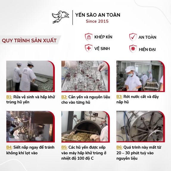 Yến chưng sẵn cho mẹ sau sinh mix nhiều vị đậm đặc từ tổ yến tươi Khánh Hòa Yến Sào An Toàn Lốc 6 và 12 hũ 70ml