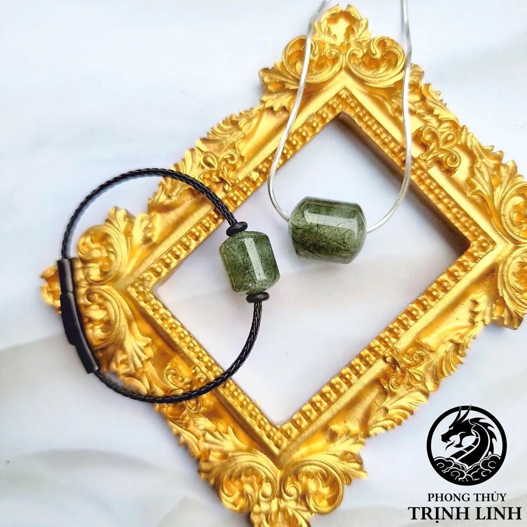 VÒNG TAY LU THỐNG VUÔNG TA TÓC XANH LÁ ĐẬM