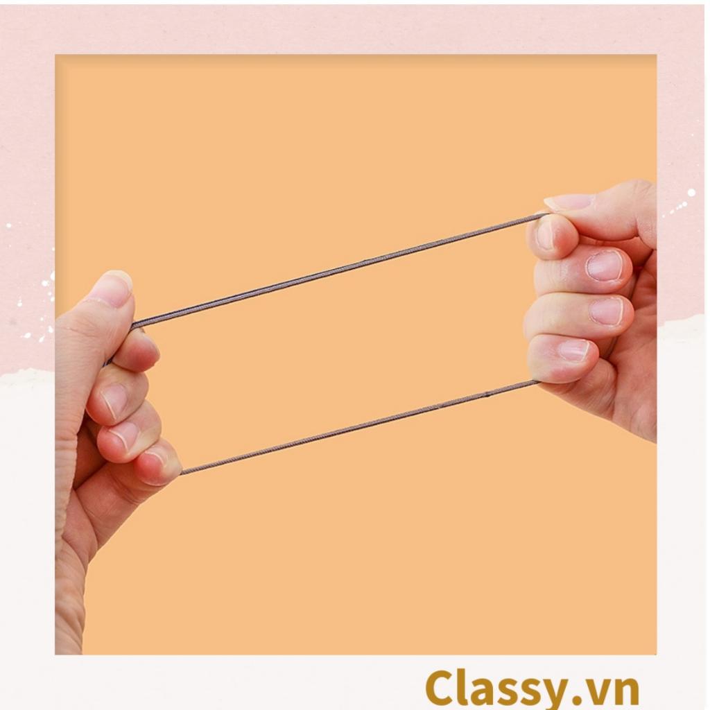 Set 100 dây thun cột tóc Classy siêu dai siêu rẻ đơn sắc PK208