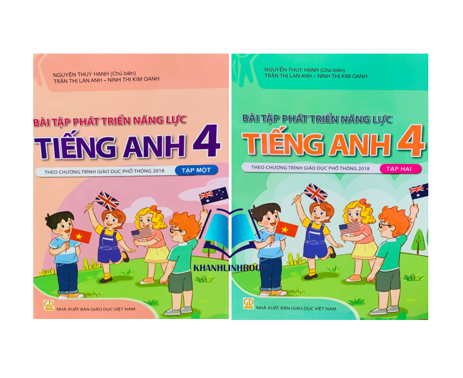 Sách - Combo Bài tập phát triển năng lực Tiếng Anh lớp 4 tập 1 + 2