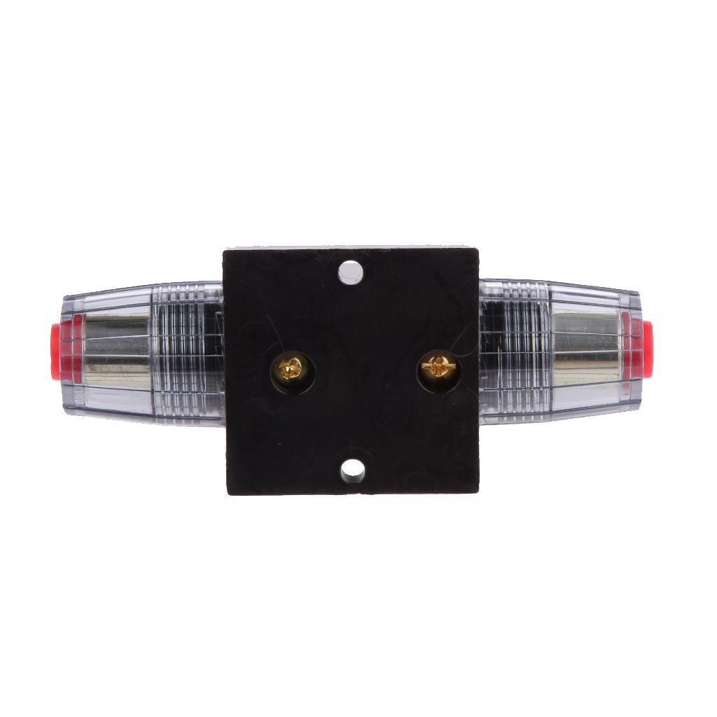 2pcs 12V-24V Inline Auto Circuit Breaker 60A Manual Reset Switch Audio Fuse