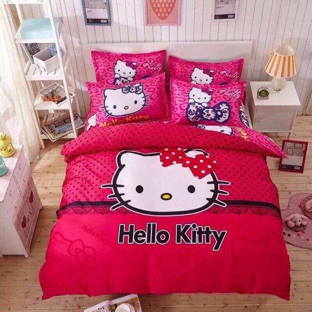 Bộ chăn ga poly cotton 4 món hình con vật ngộ nghĩnh