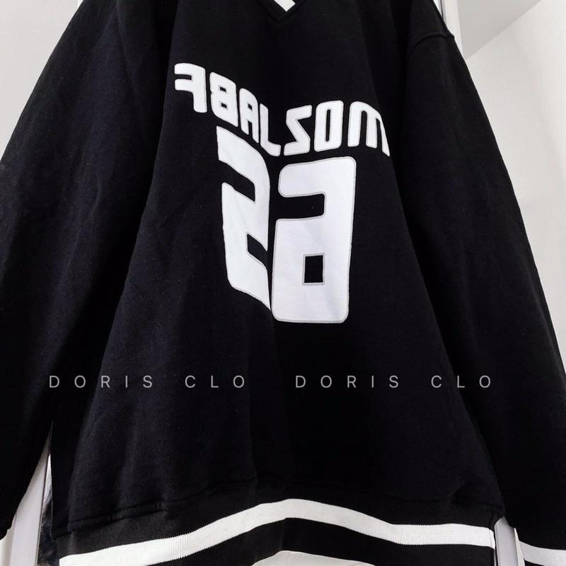 Áo Sweater Nỉ Cổ Tim Số 62 Form Rộng Unisex Phong Cách Ulzzang Chất Nỉ Ngoại