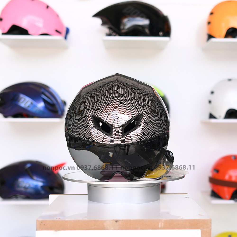Nón POC Falcon Có Kính Carbon Xám
