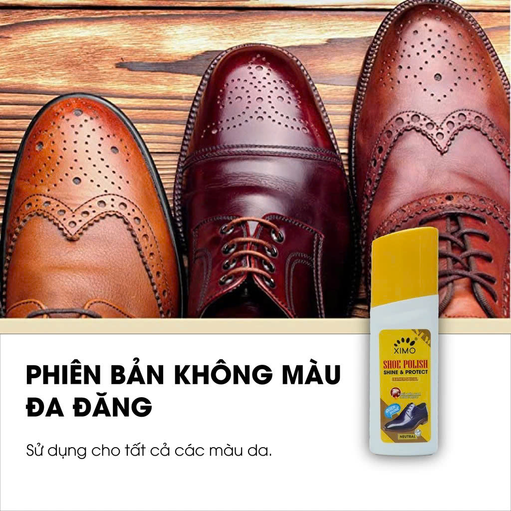 Xi nước đánh bóng màu đen 50ml Làm Sáng Bóng cho giày túi ví da trơn