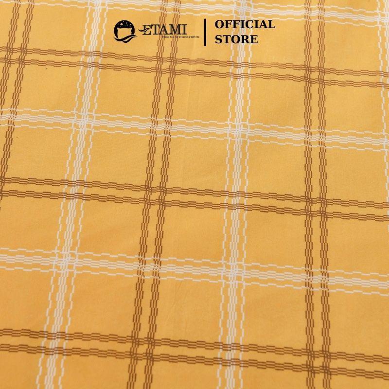 Bộ chăn ga gối đệm cao cấp cotton poly cỏ vàng tròn cute miễn phí bo chun drap giường , ga trải giường P19