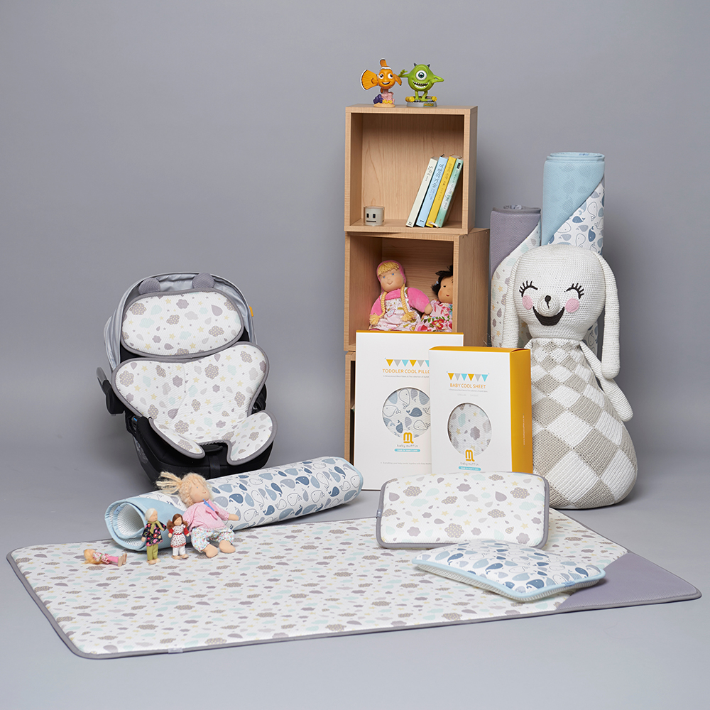 Bộ đệm và gối thoáng khí Babymuffin Hàn Quốc