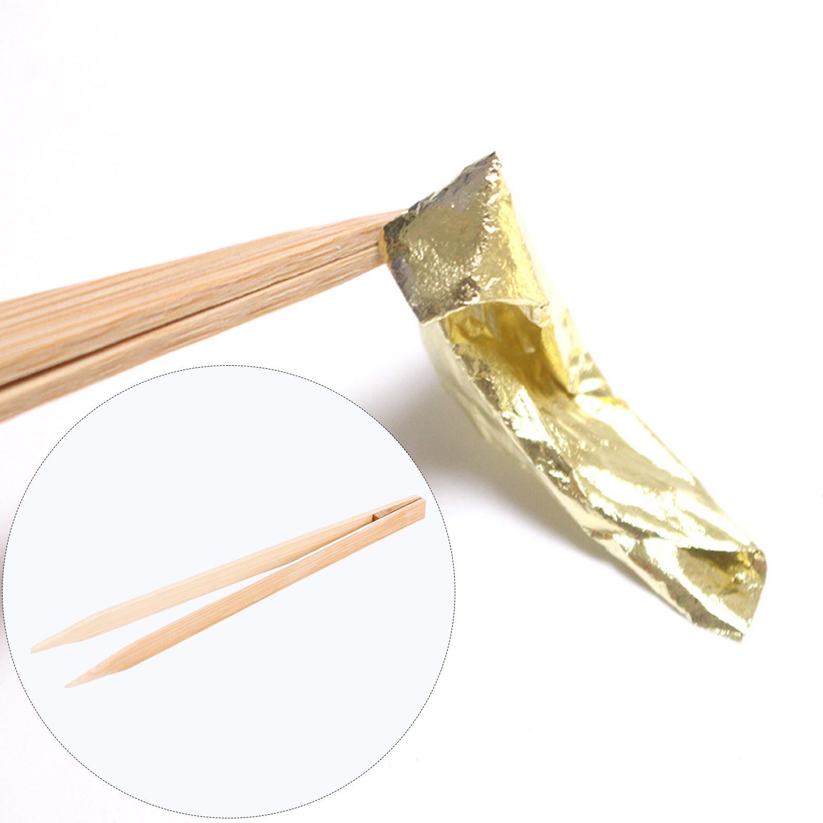 Bamboo Tweezers Pointed Tip Tweezer Tea Clip for Craft Beading Mini Items