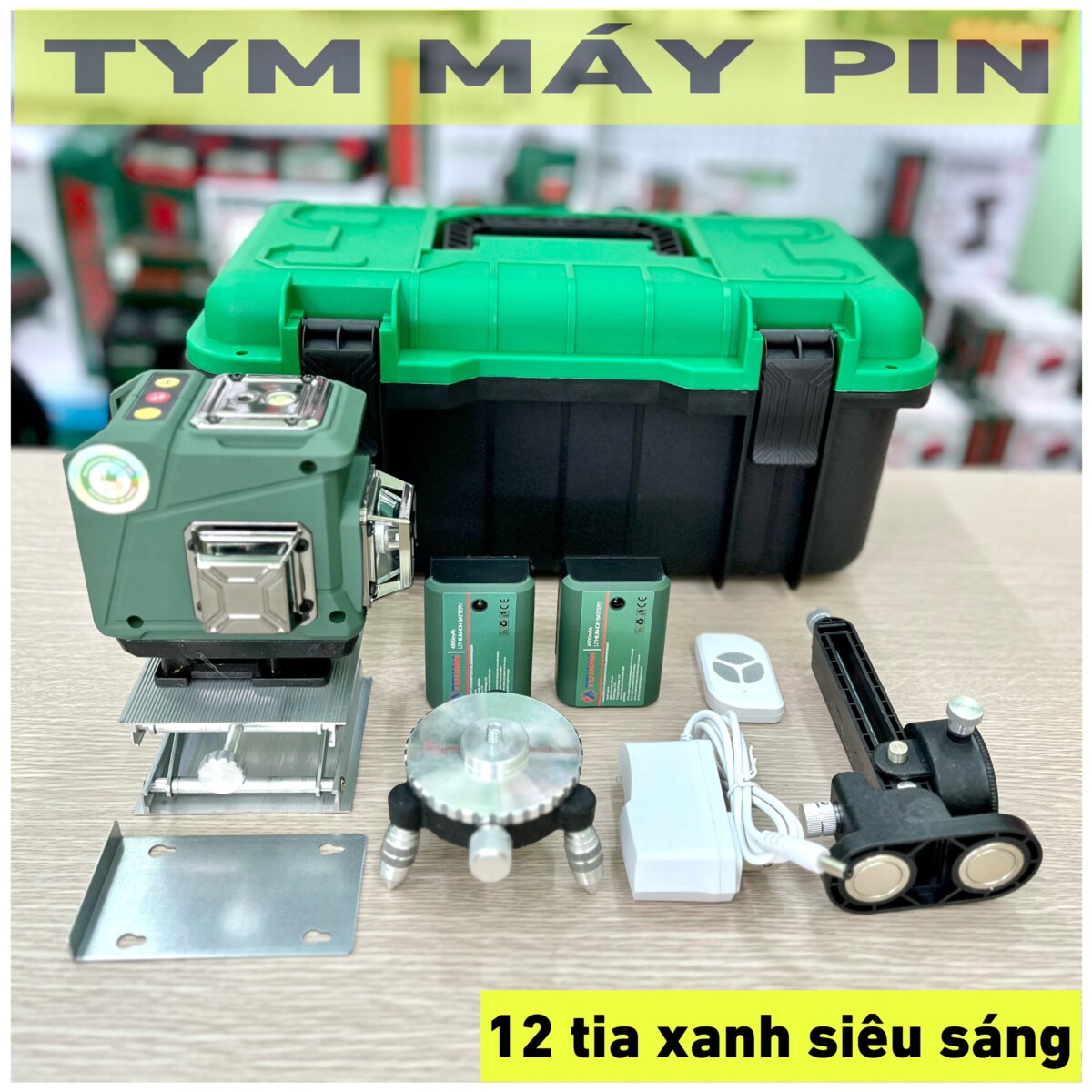 Máy cân bằng laser 12 tia xanh Toyama 0509 bản cao cấp