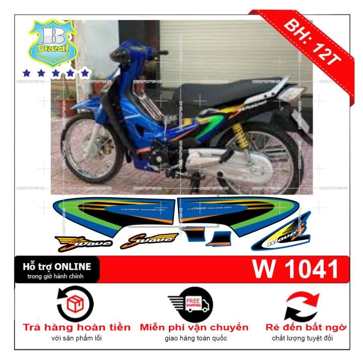 Tem rời dành cho wave S 125 xanh đen
