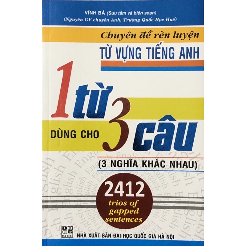 ￼Sách - (Combo 3 cuốn) Câu Hỏi Trắc Nghiệm Chuyên Đề Từ Vựng Tiếng Anh - Tài Liệu Ôn Thi THPT Môn Tiếng Anh - Chuyên Đề