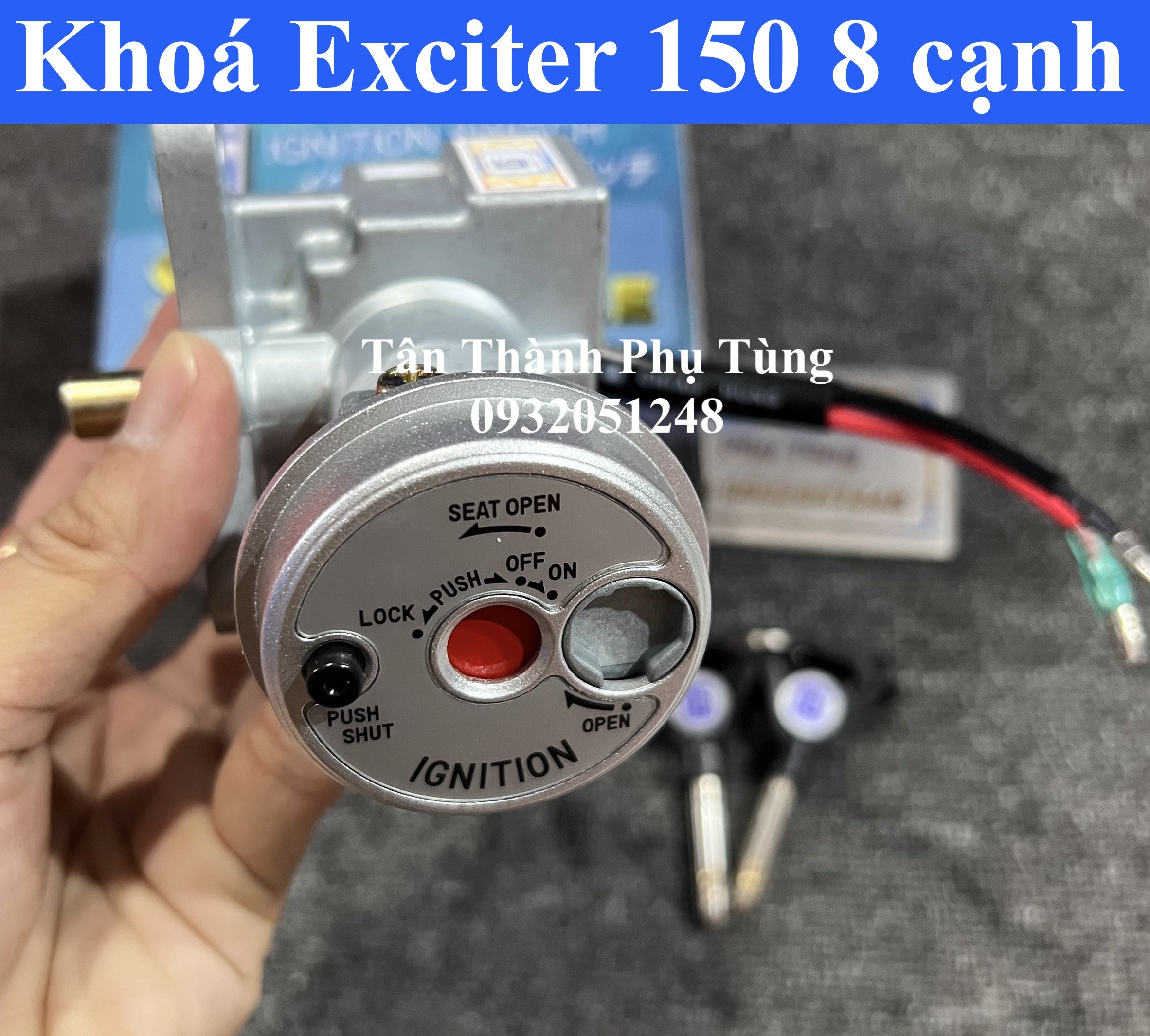 Bộ khoá dành cho Exciter 150 - 8 cạnh