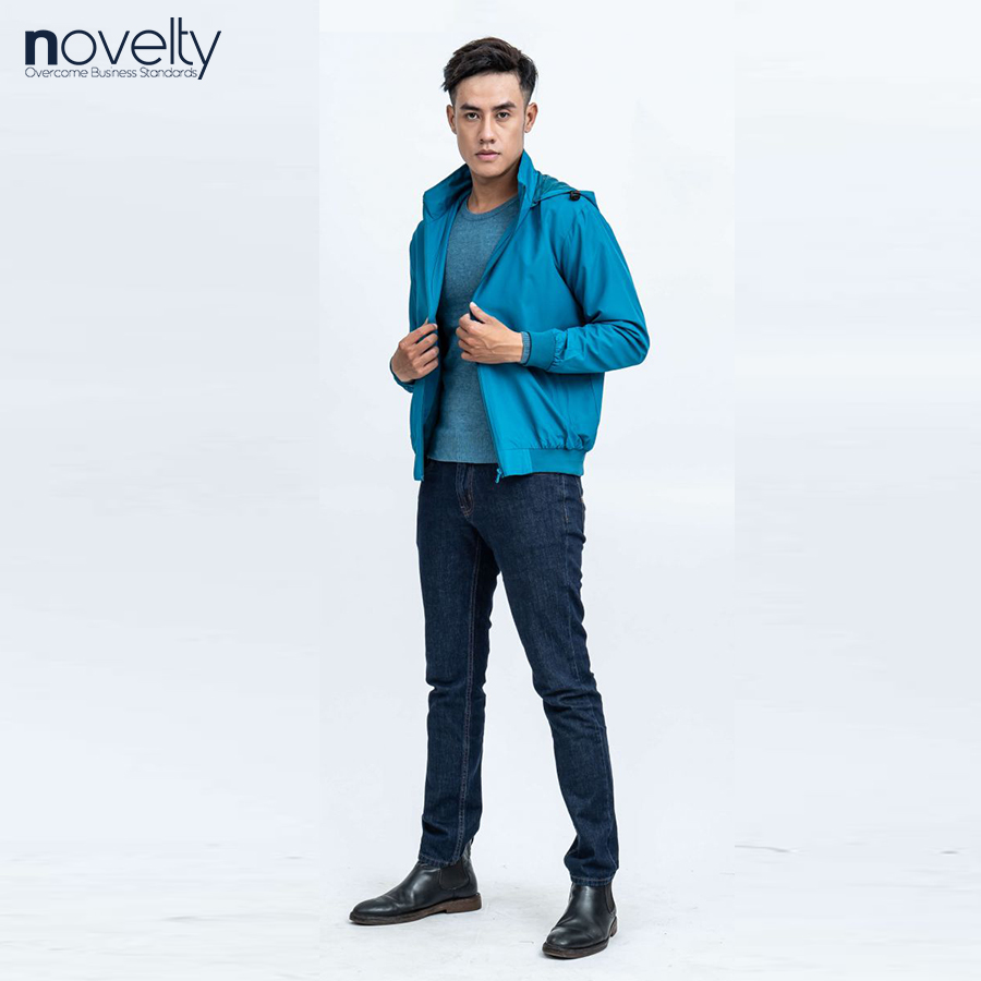 Áo Jacket nam Novelty 02 lớp màu xanh ve chai 1806342