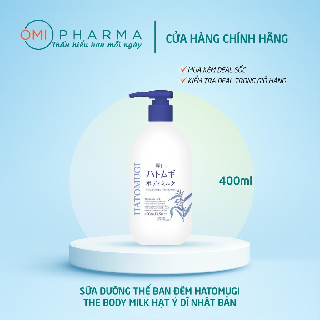 Sữa Dưỡng Thể Ban Đêm Hatomugi The Body Milk Hạt Ý Dĩ Nhật Bản (400ml)