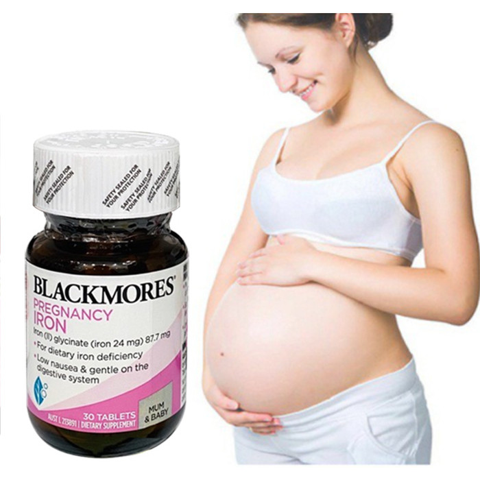 Viên sắt cho bà bầu  Blackmores Pregnancy Iron 30 viên chính hãng Úc