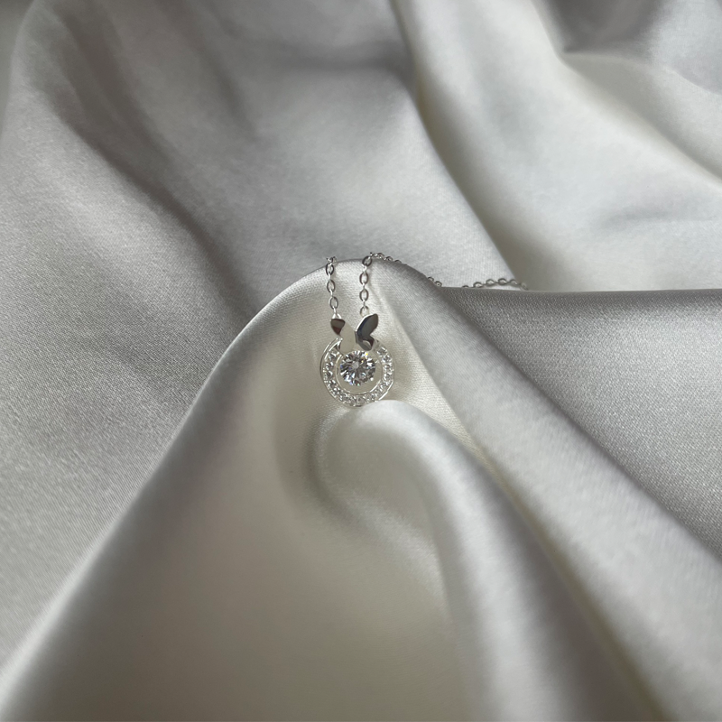 Dây Chuyền Bạc 925 Mặt Đá Butterfly