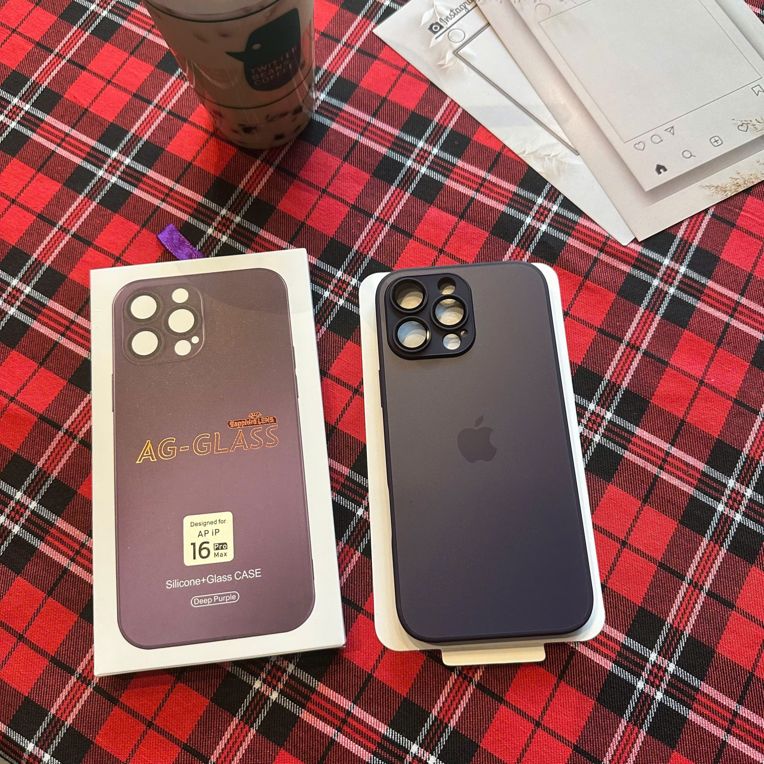 Ốp lưng kính nhám bảo vệ camera cao cấp dành cho iphone Xs max – Hàng nhập khẩu