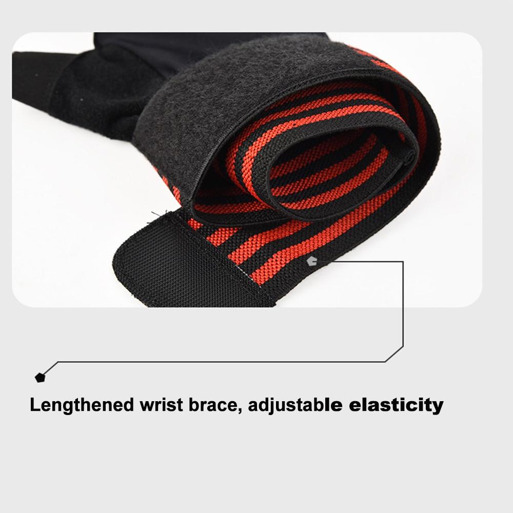 Half Finger Weight Lifting Gloves Heavyweight Dumbbell Horizontal Bar Exercise Wrist Training Fitness Gloves With Wristband