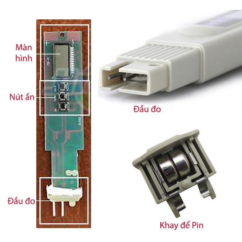 Bút TDS thử nước sạch, Dụng cụ kiểm tra chất lượng nước, độ cứng của nước - Hàng Chính Hãng