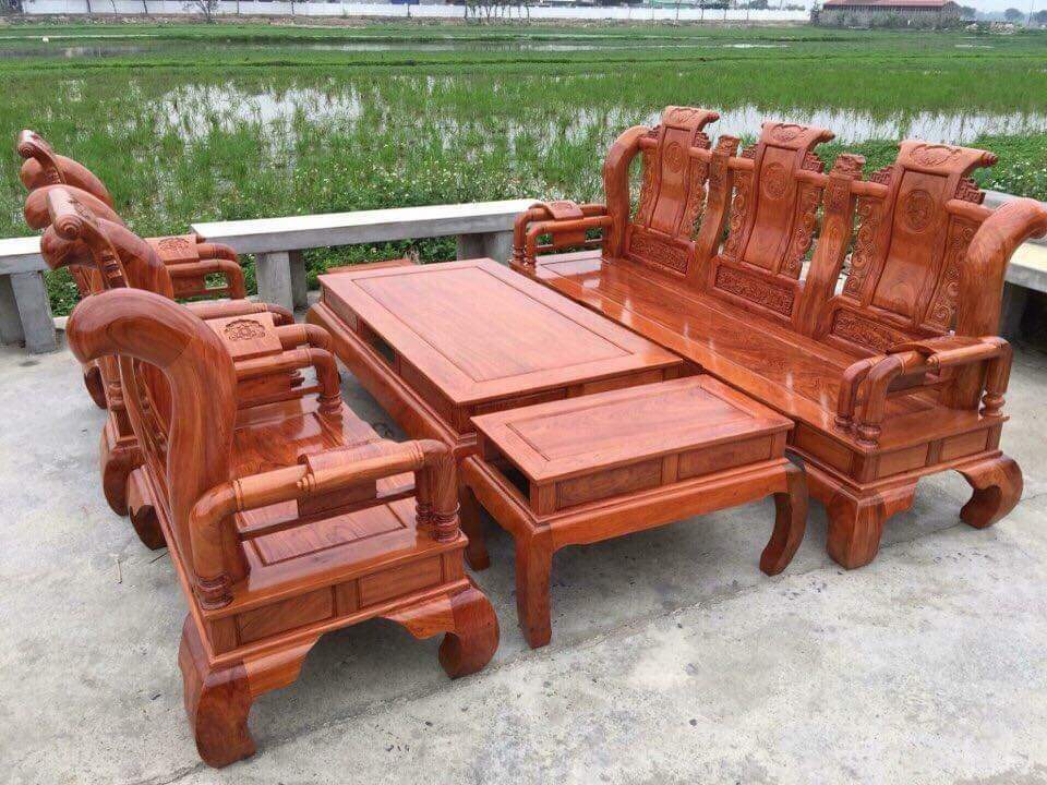 Bộ sofa Tần Thủy Hoàng gỗ hương cột 12 (FREESHIP HCM 30-50 KM )