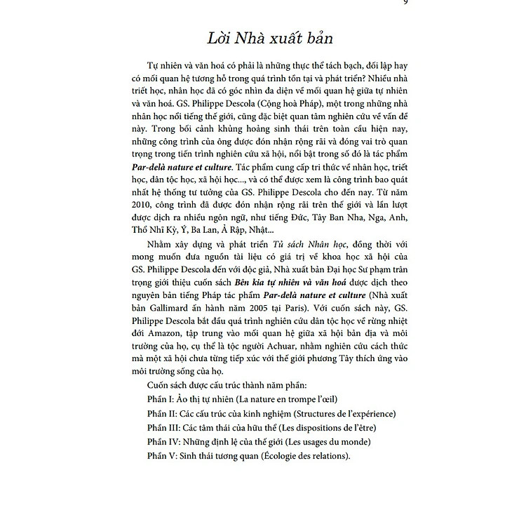 (Bìa Cứng) Bên Kia Tự Nhiên Và Văn Hóa - Philippe Descola - Phạm Văn Quang, Võ Thị Ánh Ngọc dịch