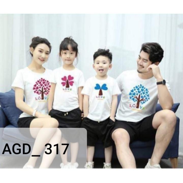 Áo thun đồng phục gia đình họa tiết cây - MÃ AGD 317