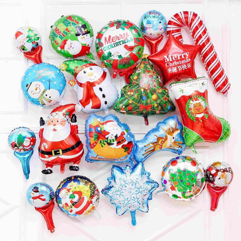 Bong Bóng Nhôm Hình Người Tuyết / Ông Già Noel Dễ Thương Dùng Trang Trí Tiệc Giáng Sinh