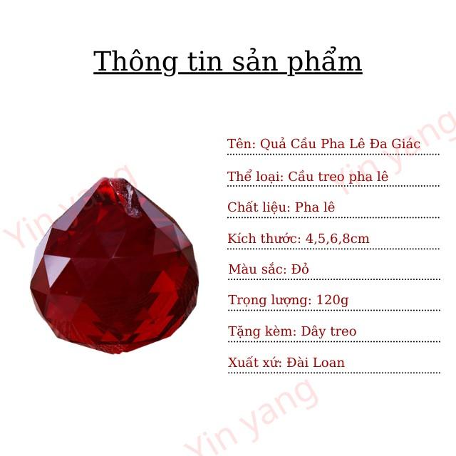 Cầu Treo Pha Lê Màu Đỏ Theo Mệnh cao cấp, chất lượng