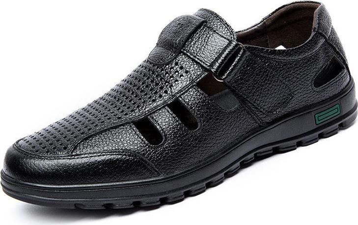 Giầy Da Nam Thoáng Khí Velcro