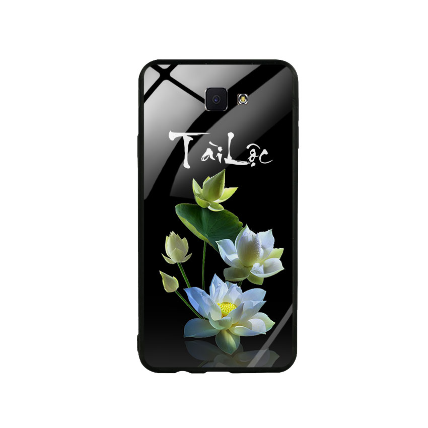 Ốp Lưng Kính Cường Lực cho điện thoại Samsung Galaxy J7 Prime - Lotus 04