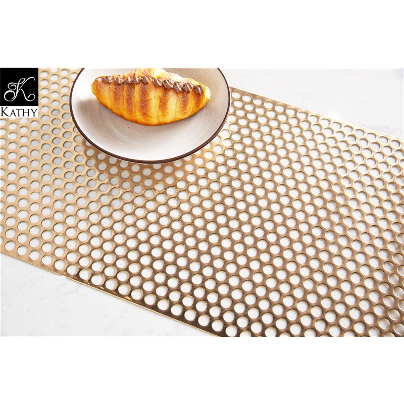 Table runner cao cấp màu vàng không thấm nước phong cách hiện đại GOLD 7174