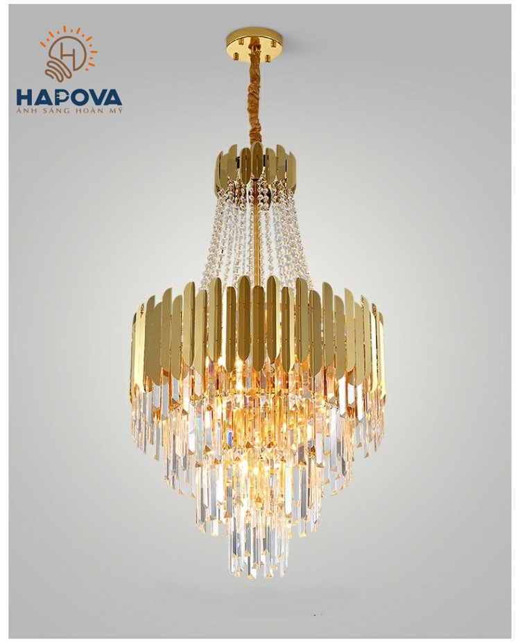 Đèn thả thông tầng pha lê Cao cấp HAPOVA SYNER 1040 + Tặng kèm bóng led