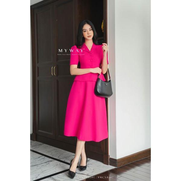 Chân Váy Nữ My Way Dáng Xòe Cạp Cao Sang Trọng 9MCXB207